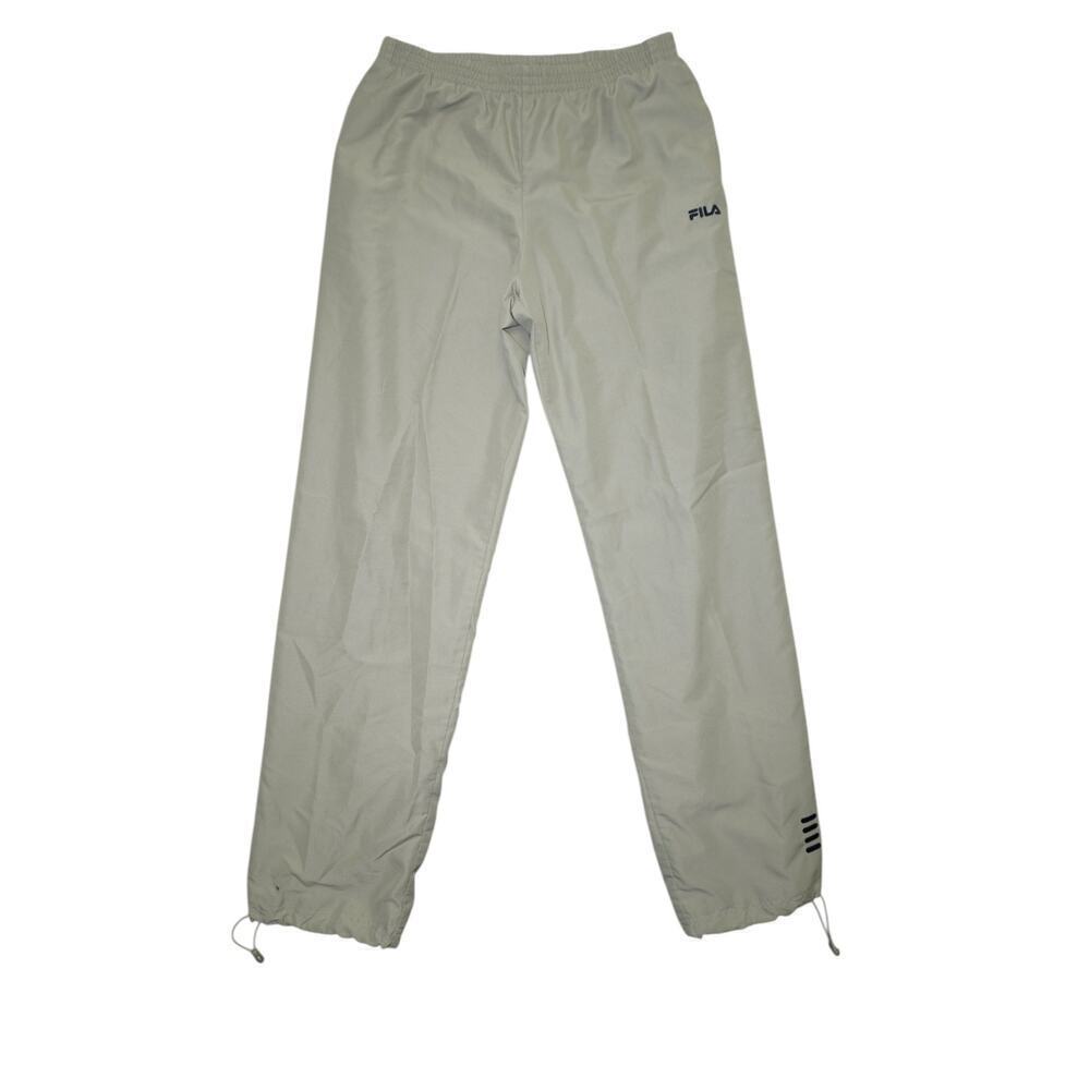 Vintage FILA Track Pants XL (Youth 16) – Gray Nylon Windbreaker  Drawstring Hems
